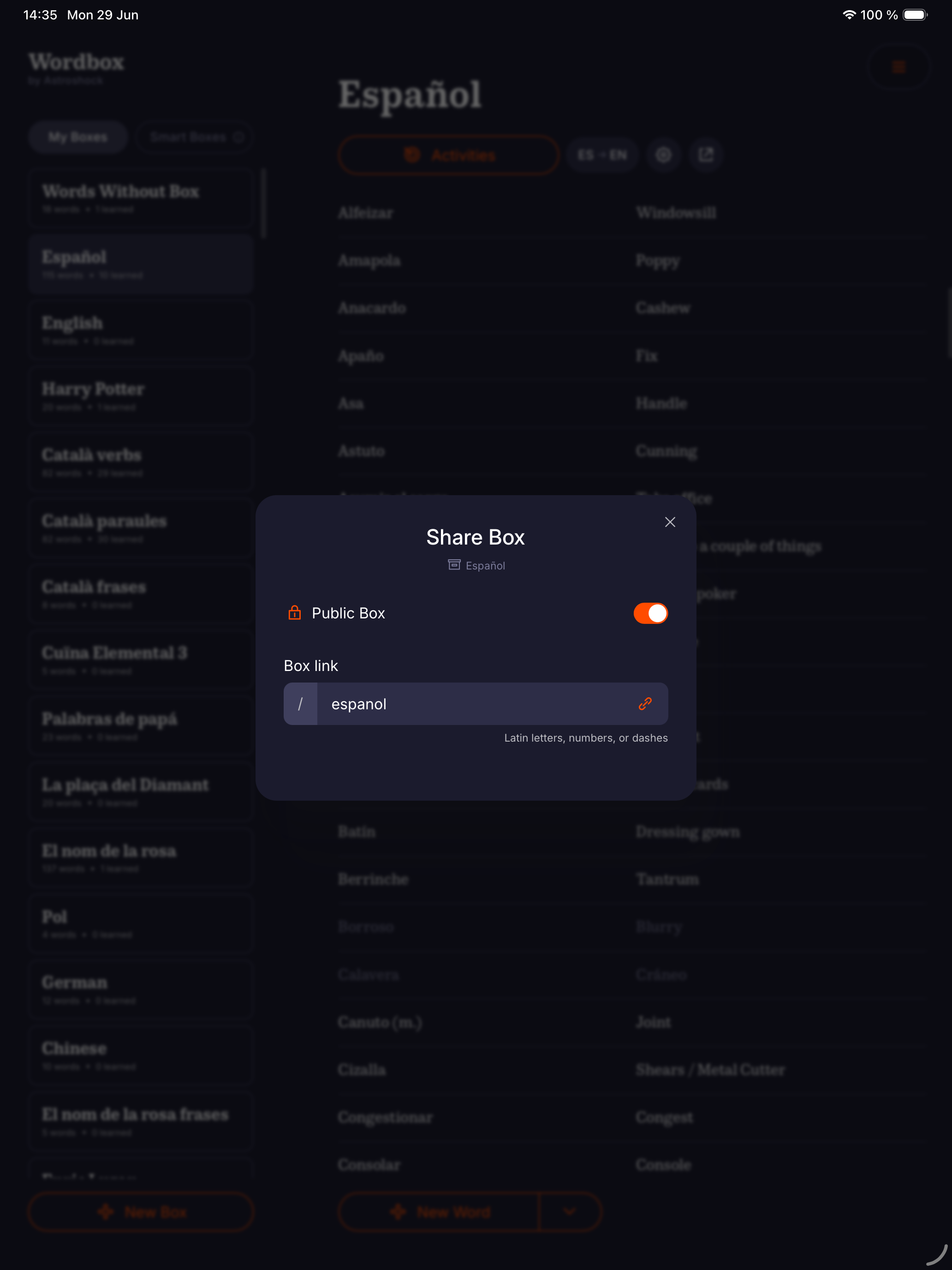 Wordbox by Astroshock