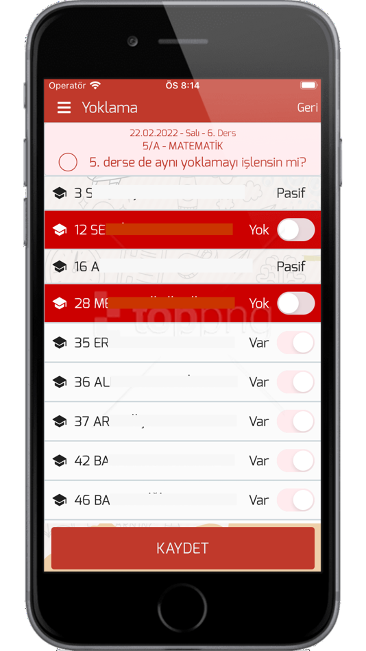#6. Mektep SMS (iOS) De: CUNEYT KARABEKIROGLU
