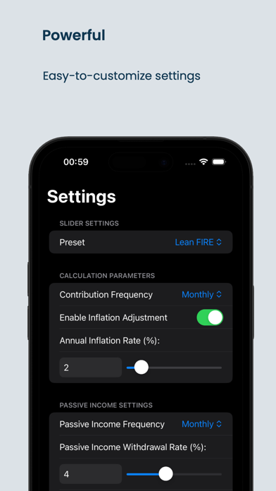 simpleFIRE: FIRE Calculator Screenshot