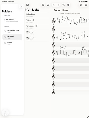 Passing Notes iPad screenshot