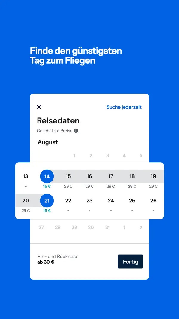 Skyscanner Flüge Hotels Reisen Screenshot 2