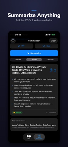 Aria — Private AI Chat iPhone screenshot
