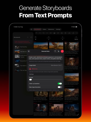 Storyboard Creator AI iPad screenshot