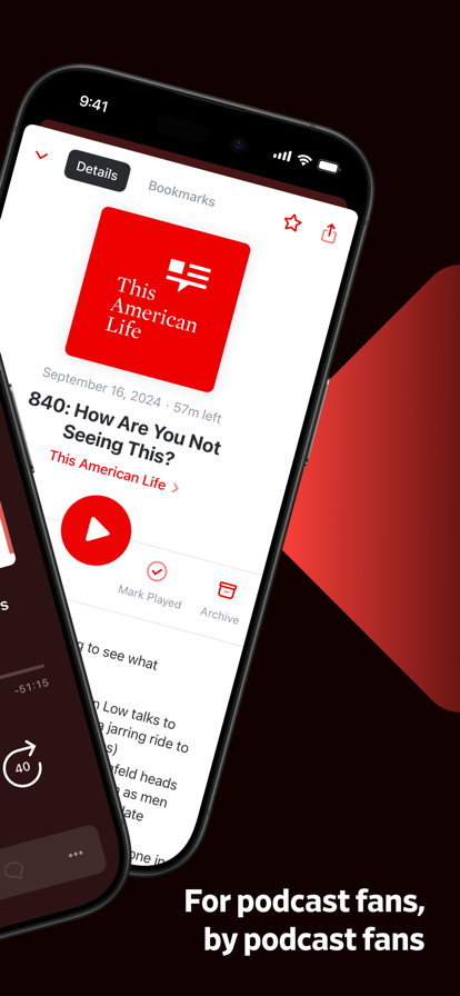 Pocket Casts: Podcast Player Screenshots