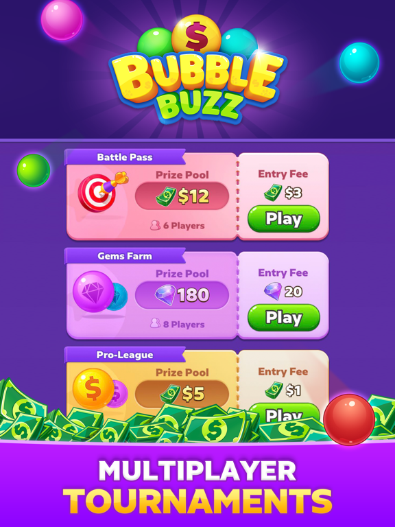 Bubble Buzz: Win Real Cash iPad screenshot