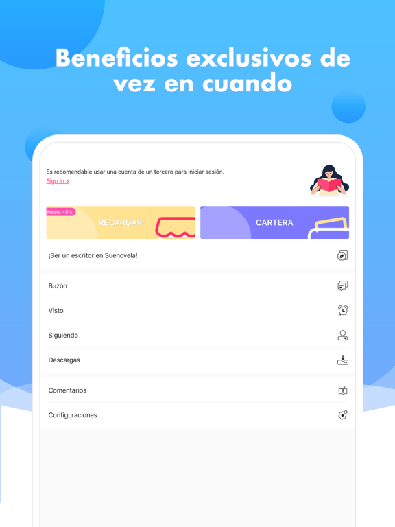 Sueñovela iPad screenshot 4 - Book app
