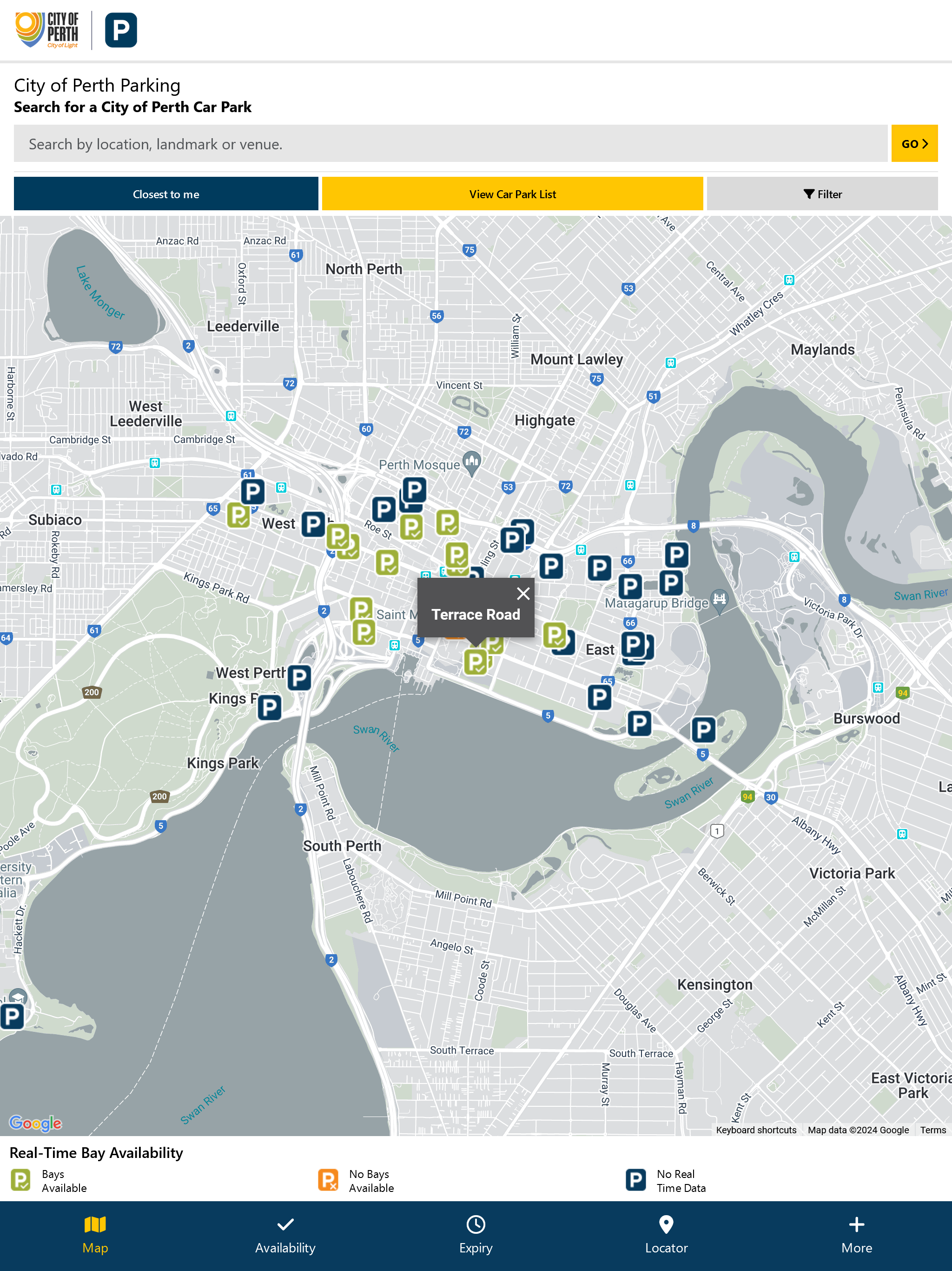 City of Perth Parking