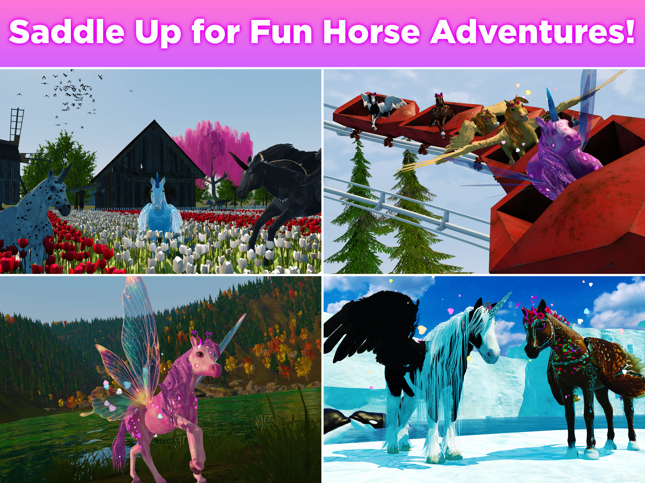 Flying Unicorn Simulator 2024 screenshot 12