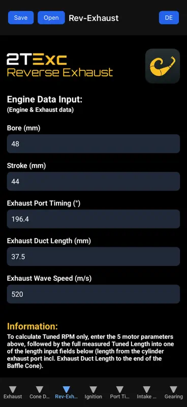 2TExc - 2T Exhaust Calculator screenshot 6 of 10