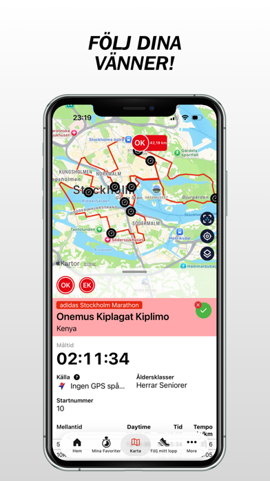 adidas Stockholm Marathon iPhone screenshot 5