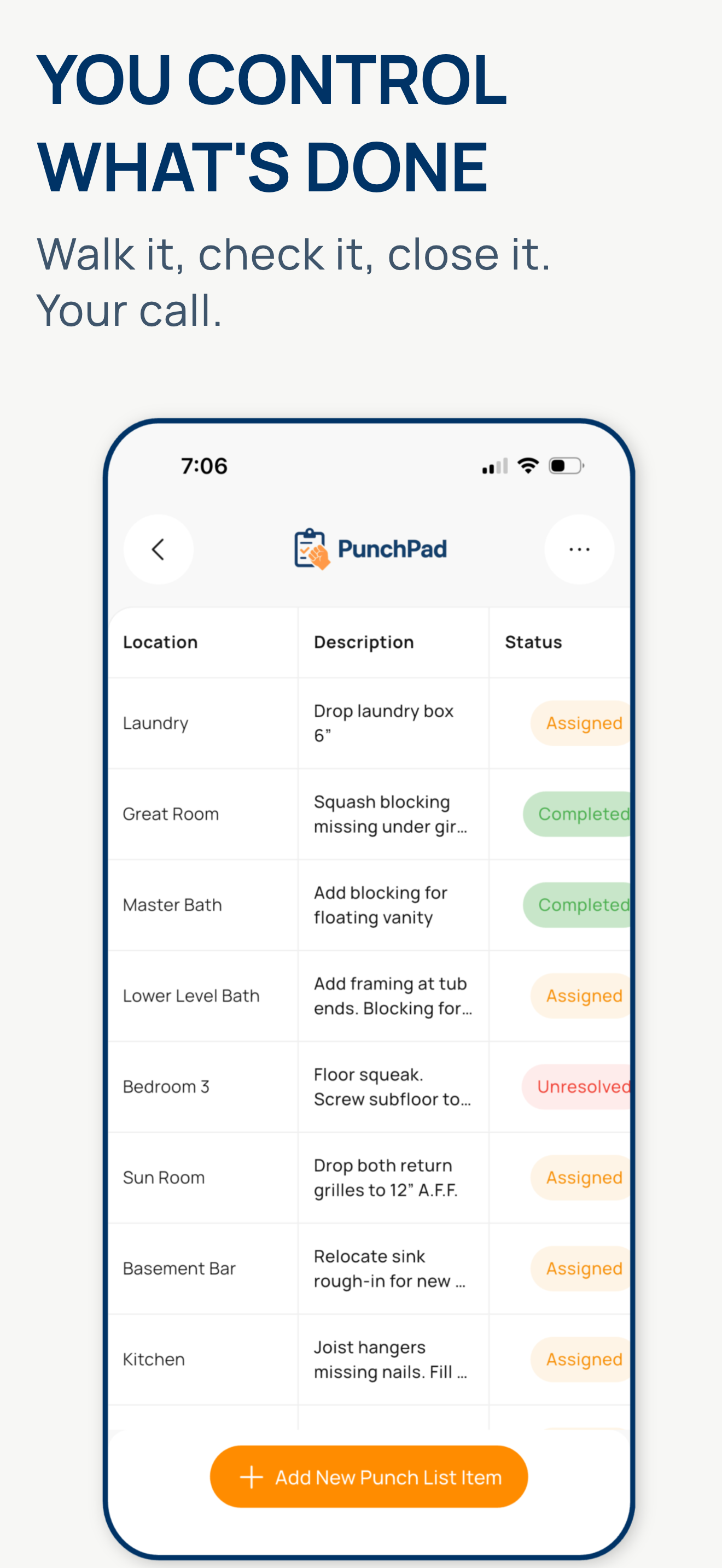 PunchPad: Punch List App screenshot 3