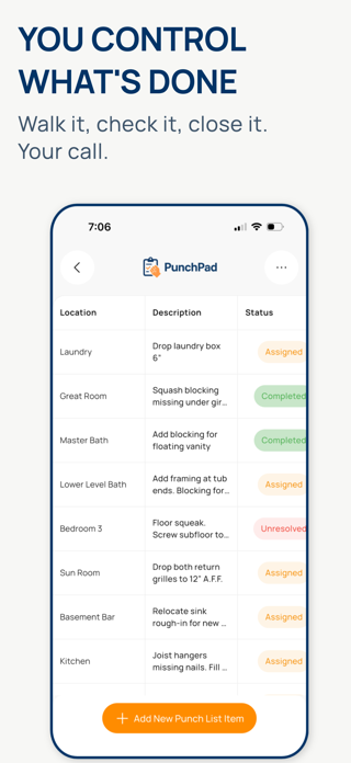 PunchPad: Punch List App Screenshot 3 of 6