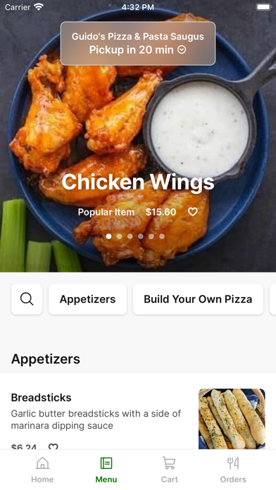 Guido's Pizza & Pasta Saugus iPhone screenshot 2 - Food & Drink app