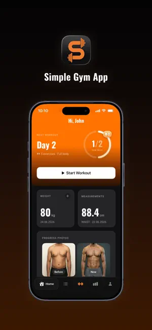 Simple Gym: Workout Tracker screenshot 1