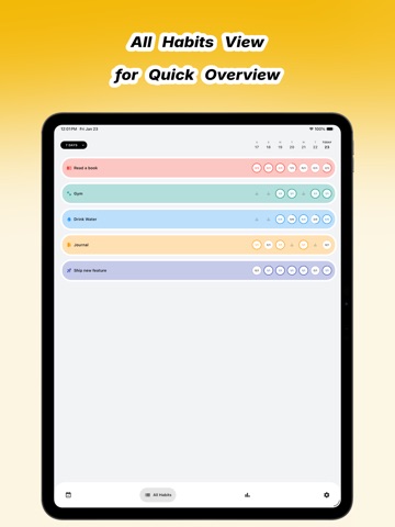 Habit Tracker: Habitwise iPad screenshot