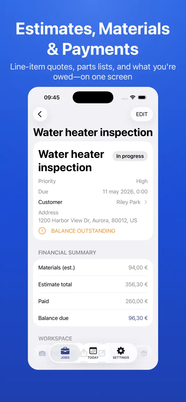 Field Service Job Tracker Screenshot 2