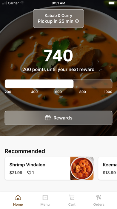 Kabab & Curry iPhone screenshot 1 - Food & Drink app
