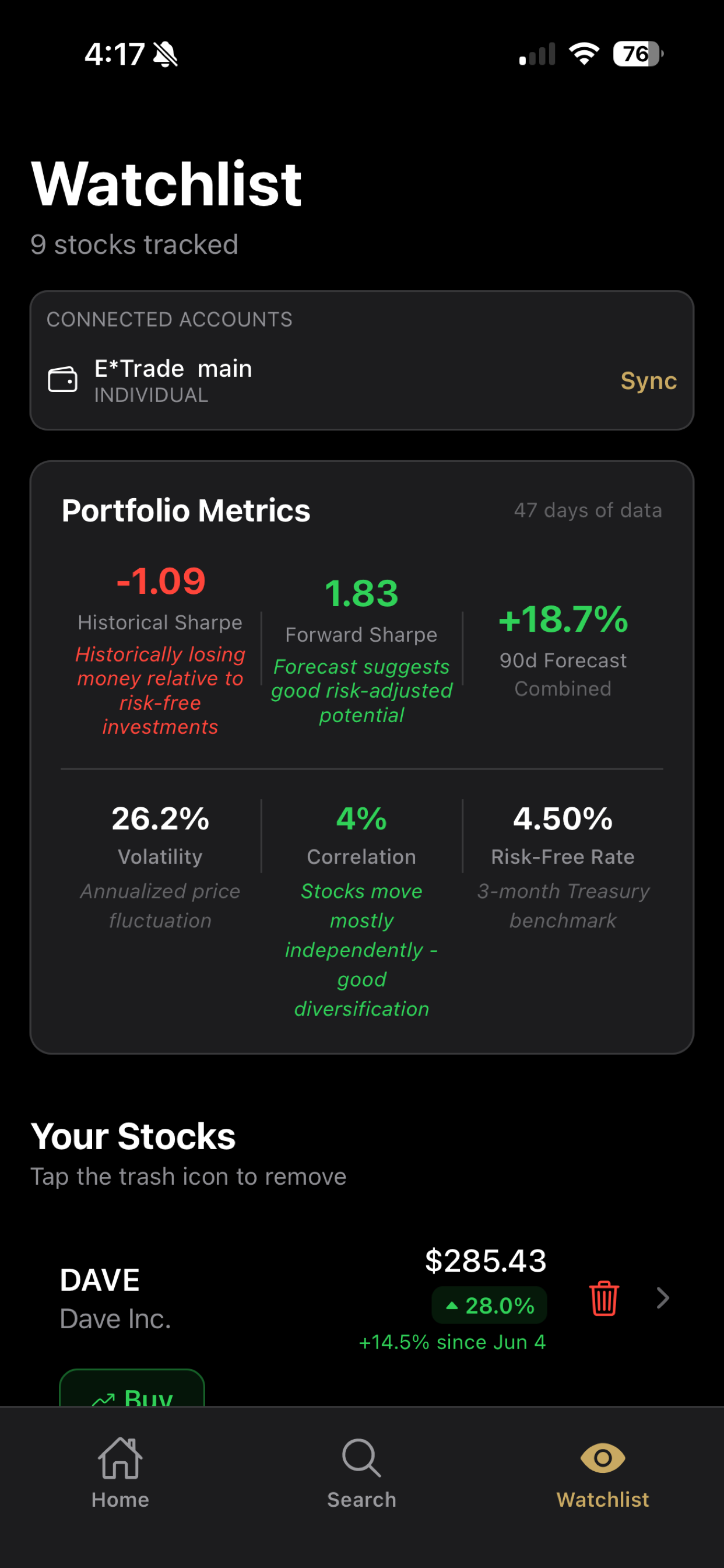 Oxeye: AI Stock Forecasts screenshot 4