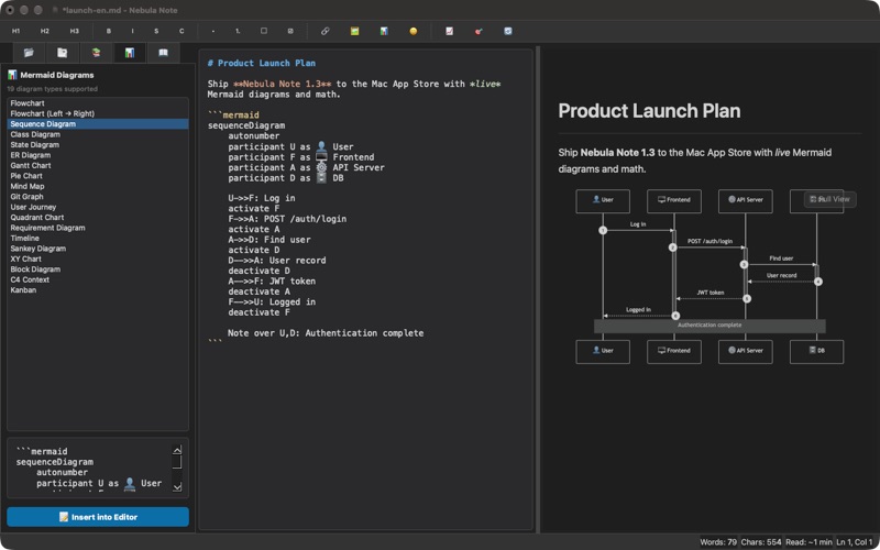 Nebula Note: Markdown Editor screenshot 2
