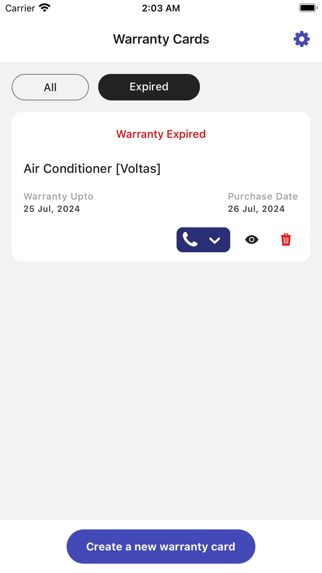 Warranty Book
