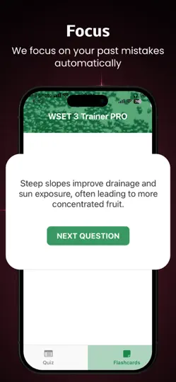 Capture d'écran de WSET 3 Trainer Pro sur iPhone 6