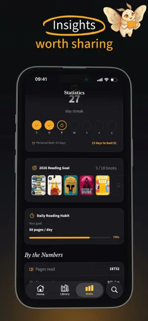 Moth: Book Tracker & Streaks screenshot 3