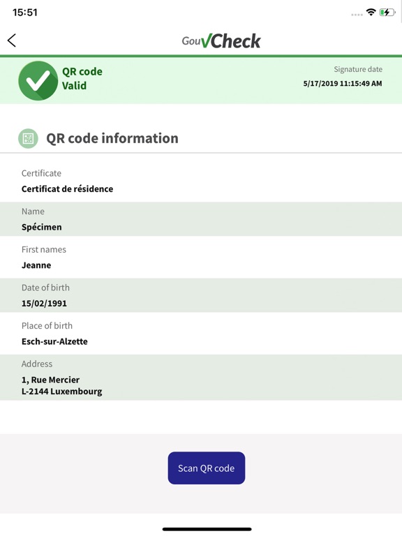 App screenshot