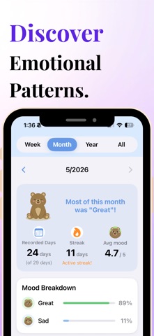 Bear Diary｜Journaling Lifelog iPhone screenshot