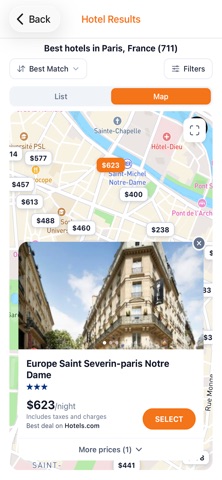 Hotel Search Direct iPhone screenshot