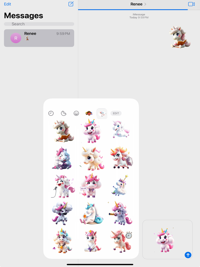 Cloud Unicorn Stickers