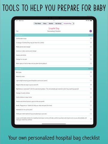 Pregnancy Tracker Insights iPad screenshot