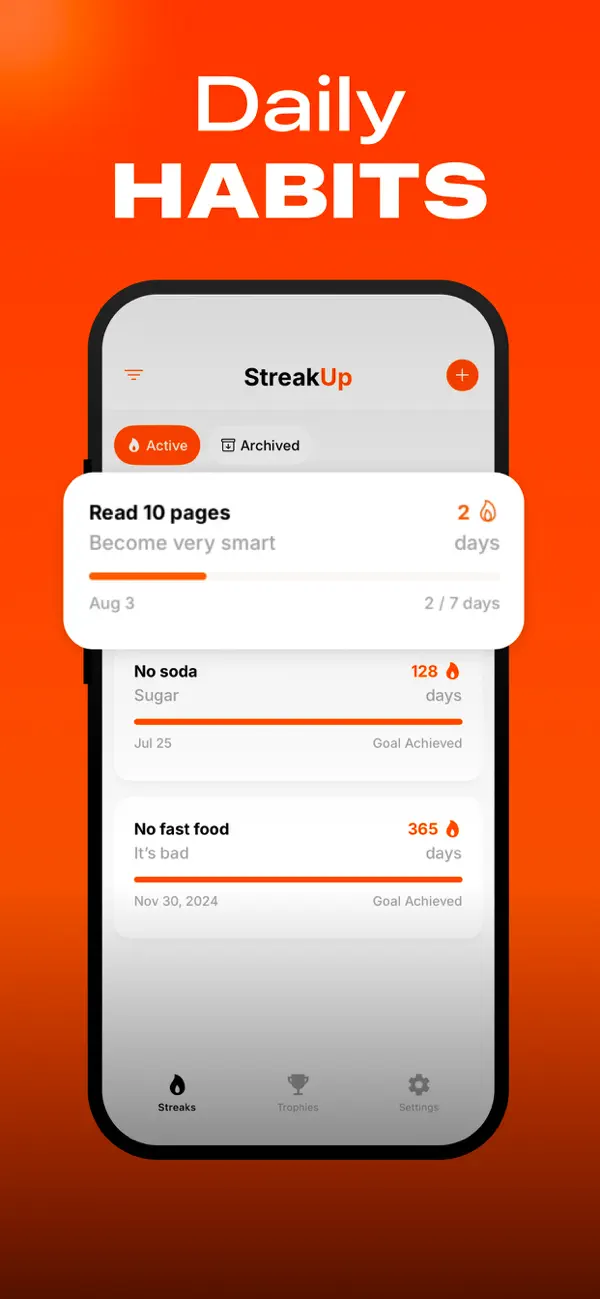 #3. Streak Tracker - StreakUp (iOS) By: Explora (Apps)