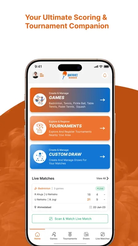 Racquet Heroes - Score & Share screenshot 1 of 10