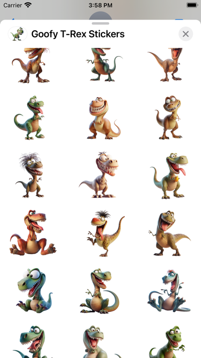 Screenshot 2 of Goofy T-Rex Stickers App