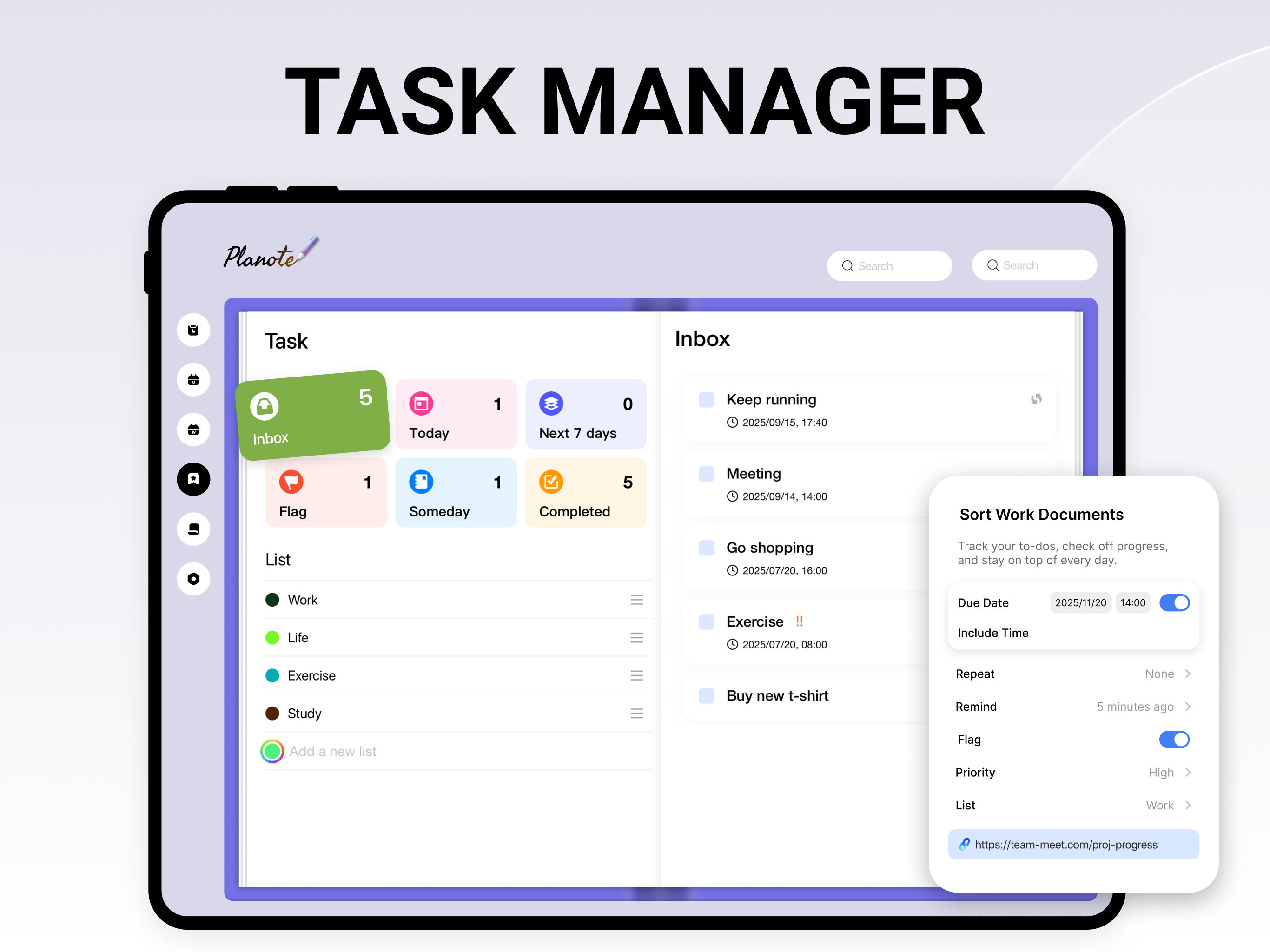 Planote - Daily Planner Tasks