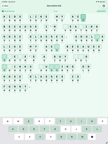 Cryptograms by Lex.Games iPad screenshot