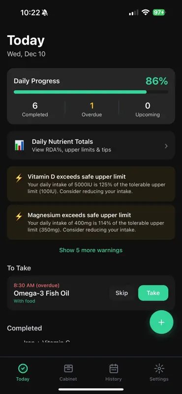 Supplement tracker - Capsuly screenshot 1 of 10