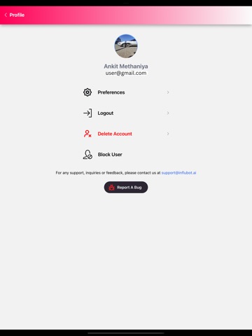 Influbot Live iPad screenshot