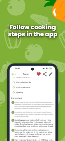Recipes to Grocery List iPhone screenshot