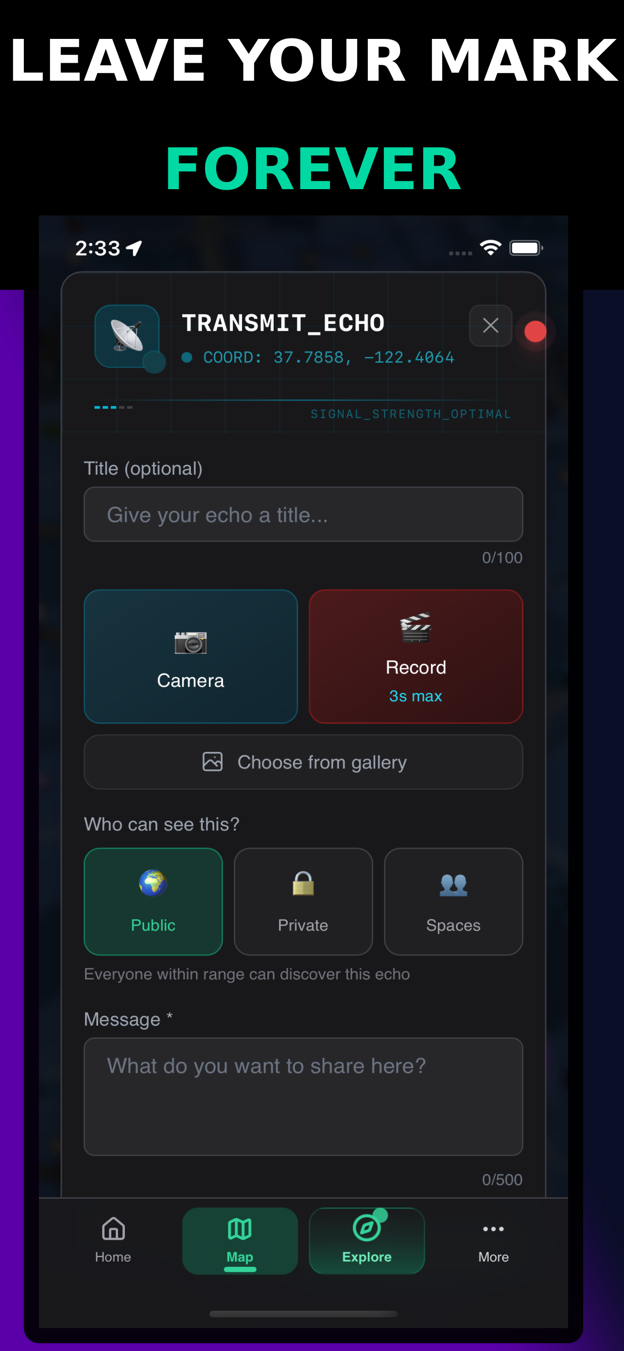 GeoEchoes - AR Scavenger Hunt