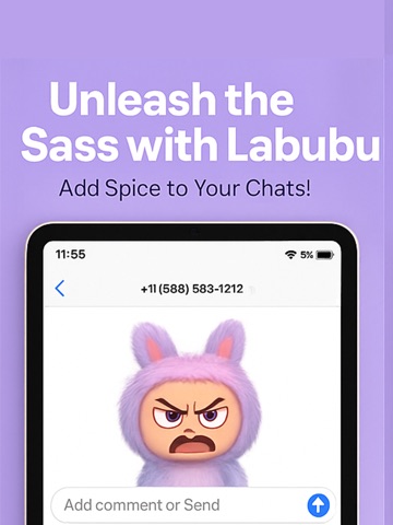 Labubu Emotes & Stickers iPad screenshot