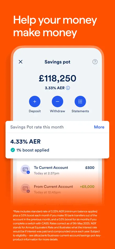 Allica Bank app screenshot 2