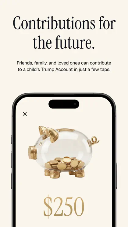 Screenshot 3 di 6 di Trump Accounts: Official App