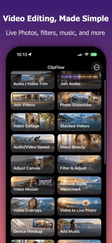 ClipFlow: Video & Audio Editor Screenshot 1 of 10