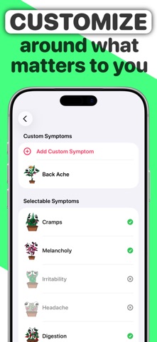 Comma: Private Period Tracker iPhone screenshot