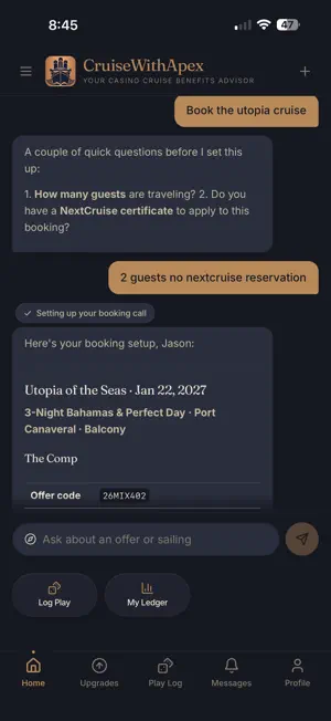 Apex Cruise Benefits Advisor screenshot 2