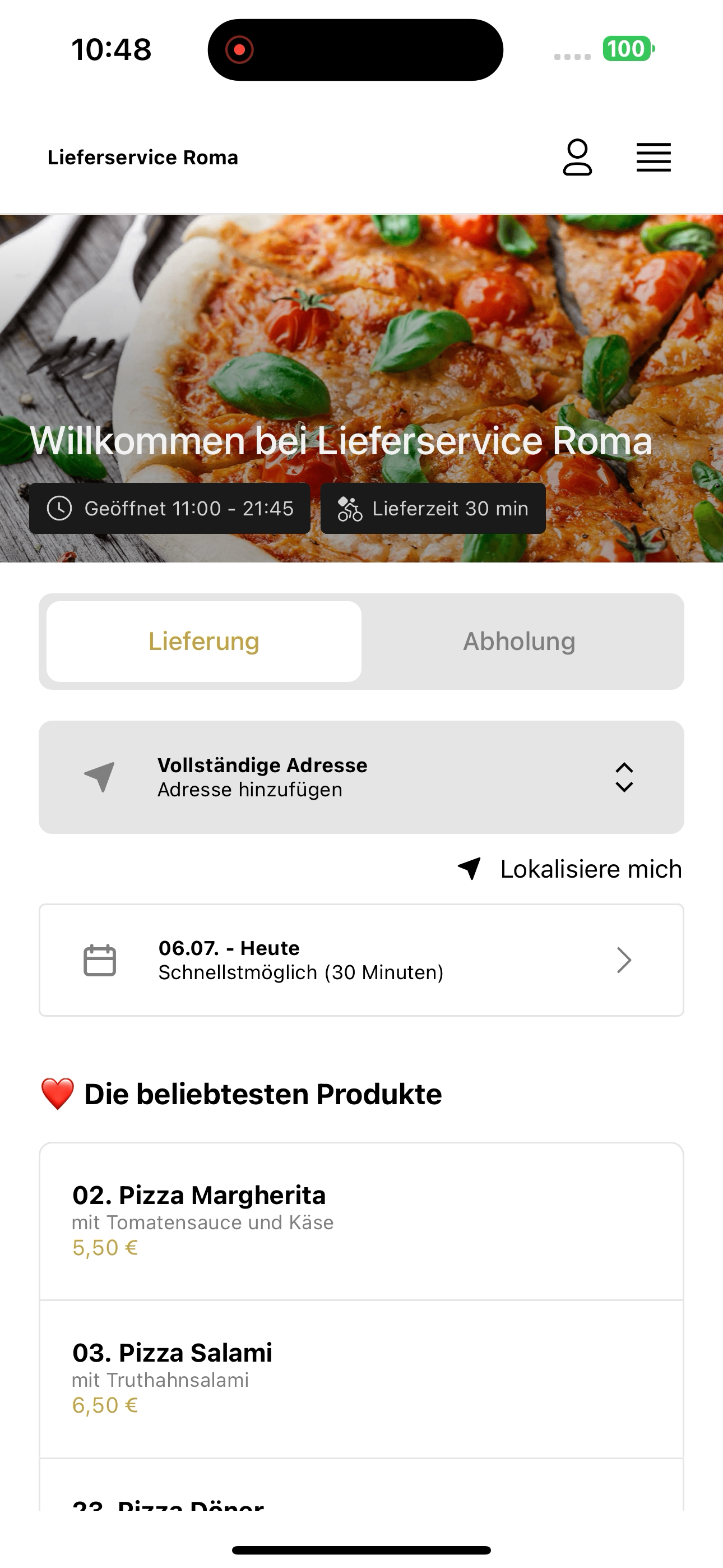 Lieferservice Roma DE screenshot 3