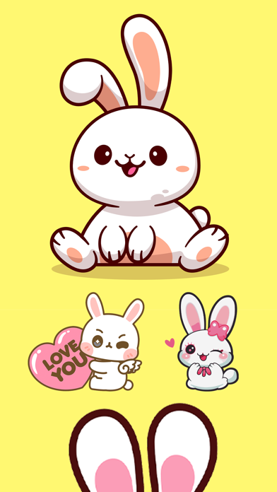 Screenshot #1 pour Adorable Bunny Stickers Set