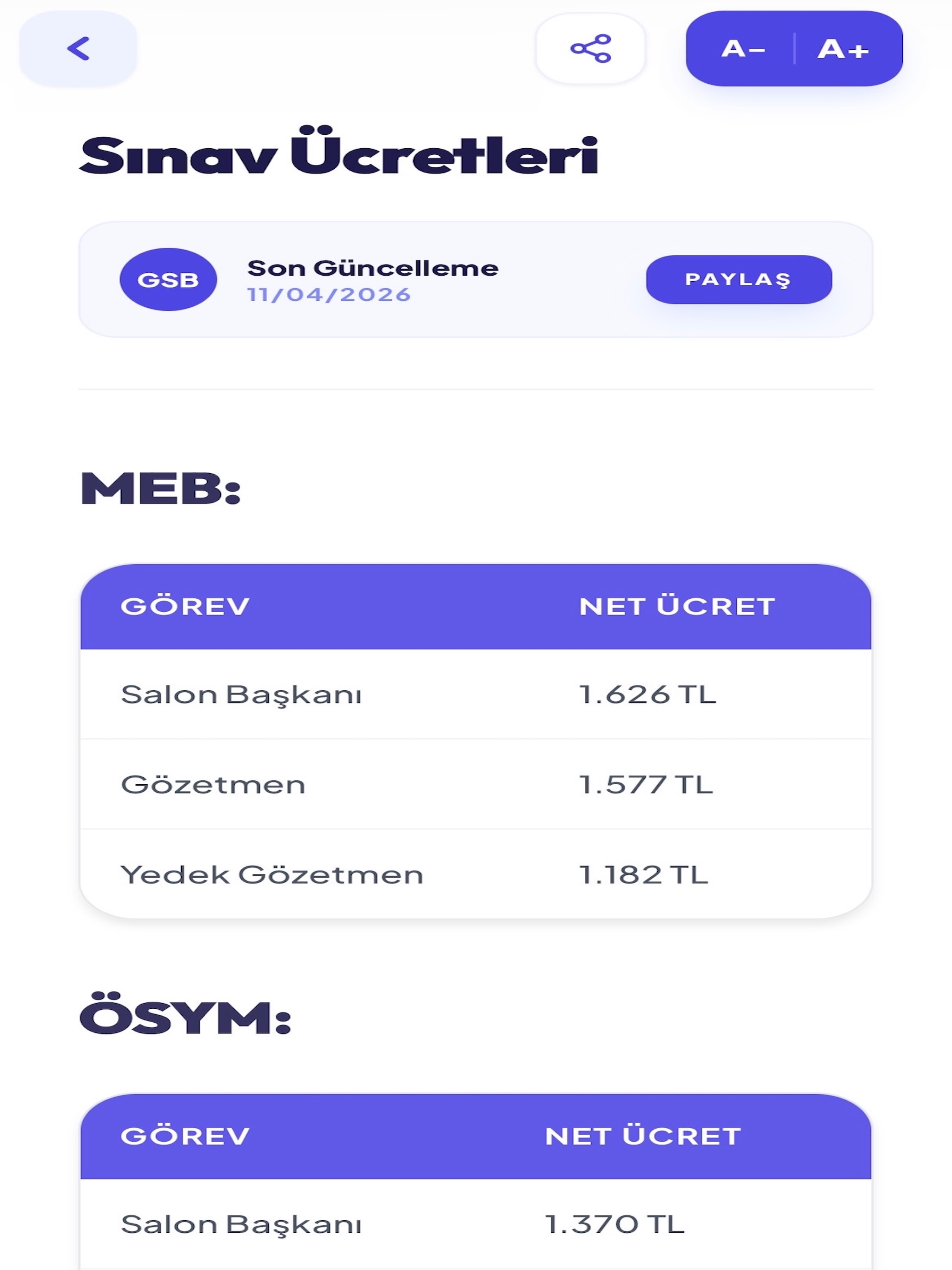 Güncel Sınav Bilgileri screenshot 12
