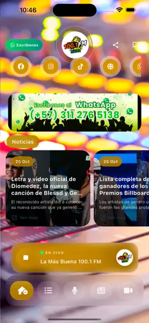 La Más Buena 100.1 FM screenshot 1